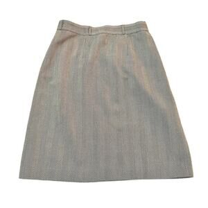 Bergdorf Goodman Patterned Wool Pencil Skirt Size 44